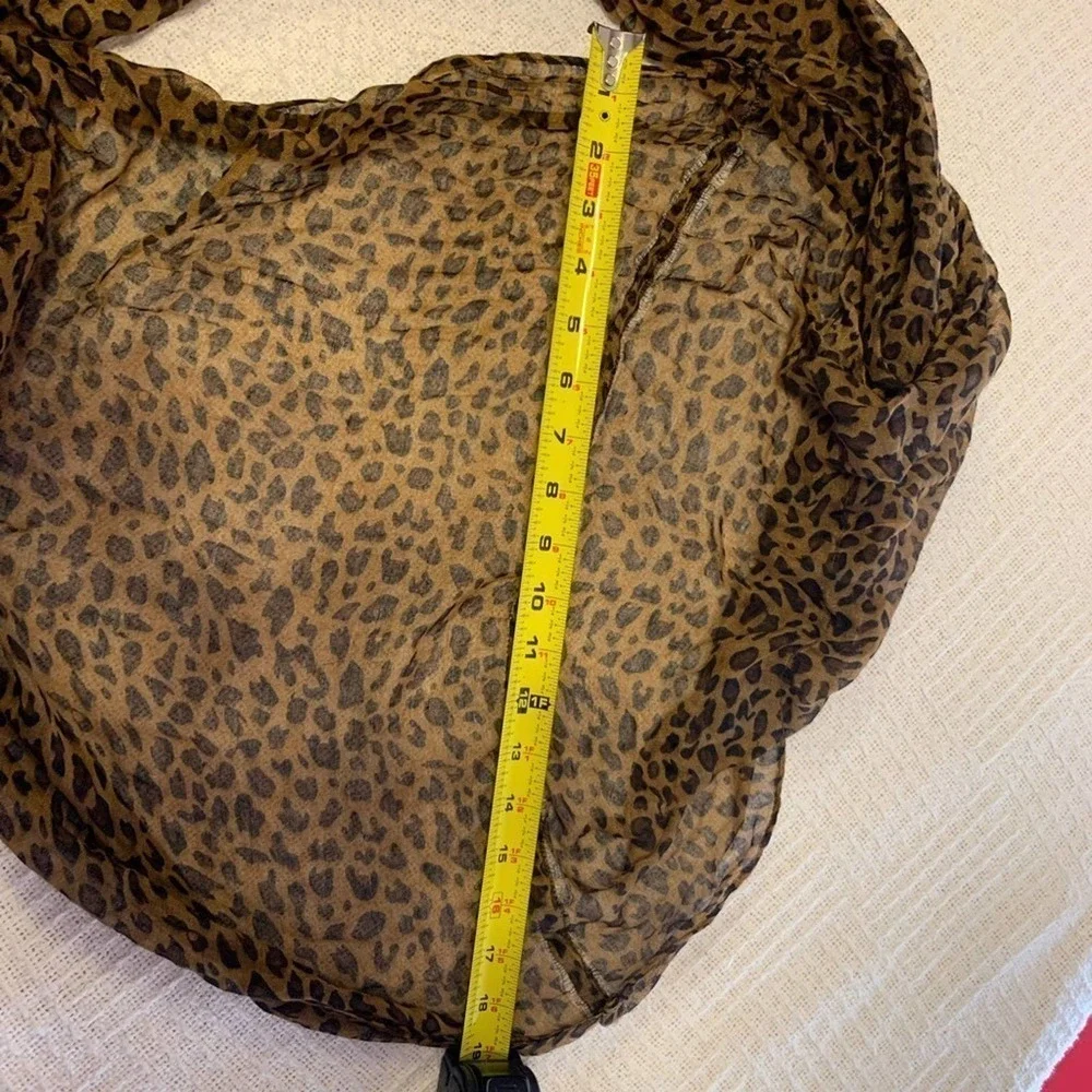 Leopard brown and black print infinity scarf